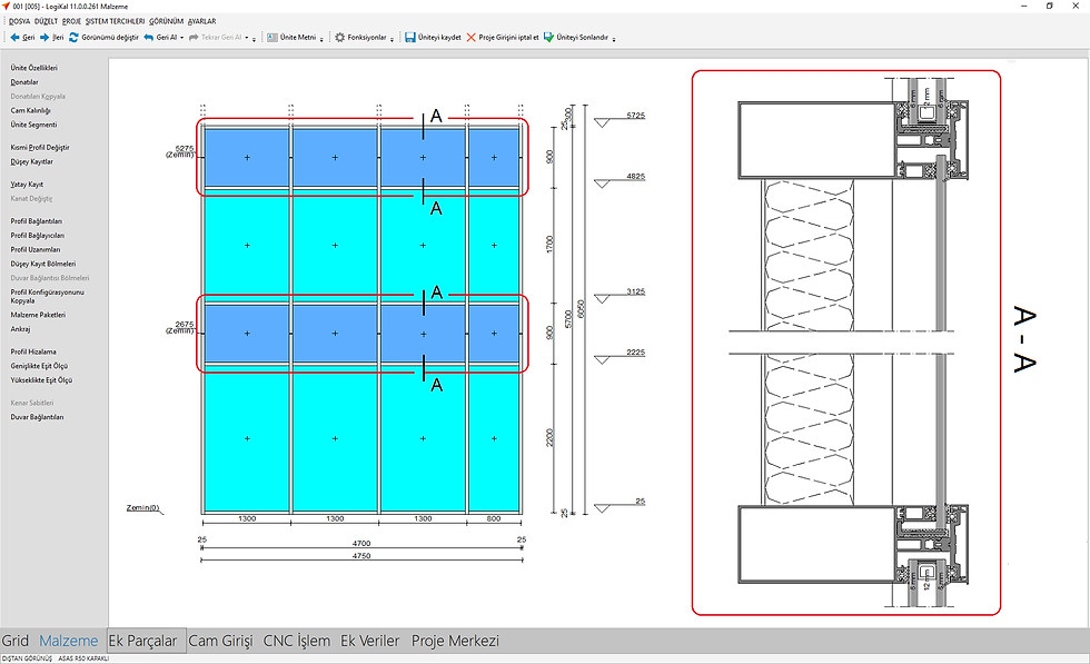 Spandrel Tek Cam Arkasına Galvaniz Levha ve Taşyünü Tanımlama