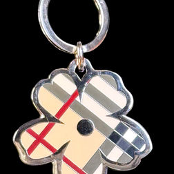 Burberry Vintage Prorsum Flower Bloom Nova Check Bag Charm