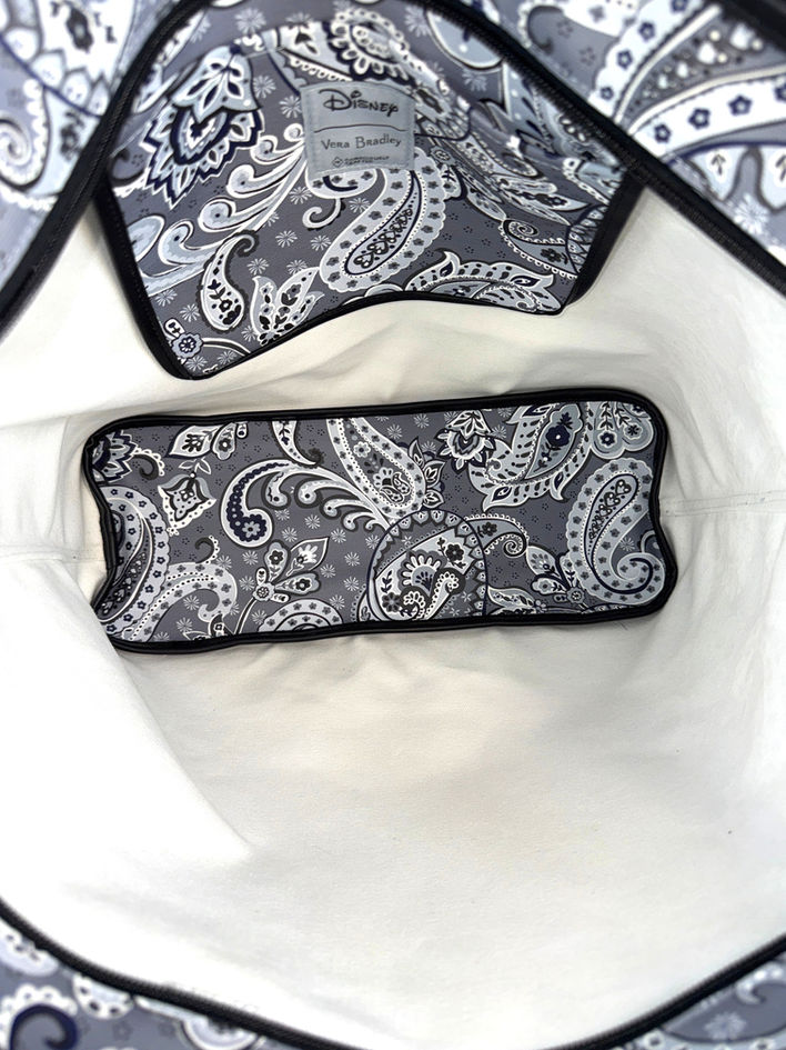 Vera Bradley Disney Everyday Tote interior showing wide hanging slip pocket