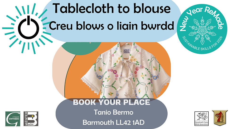 Table Cloth Blouse / Creu Blows o Liain Bwrdd