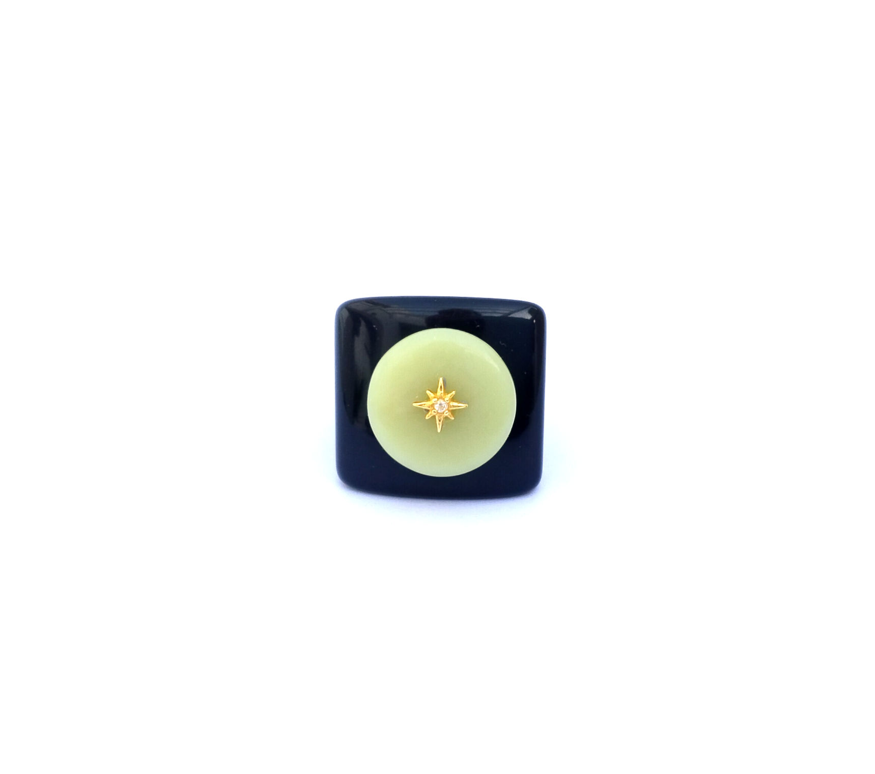 Anillo de resina con piedra natural modelo 0074