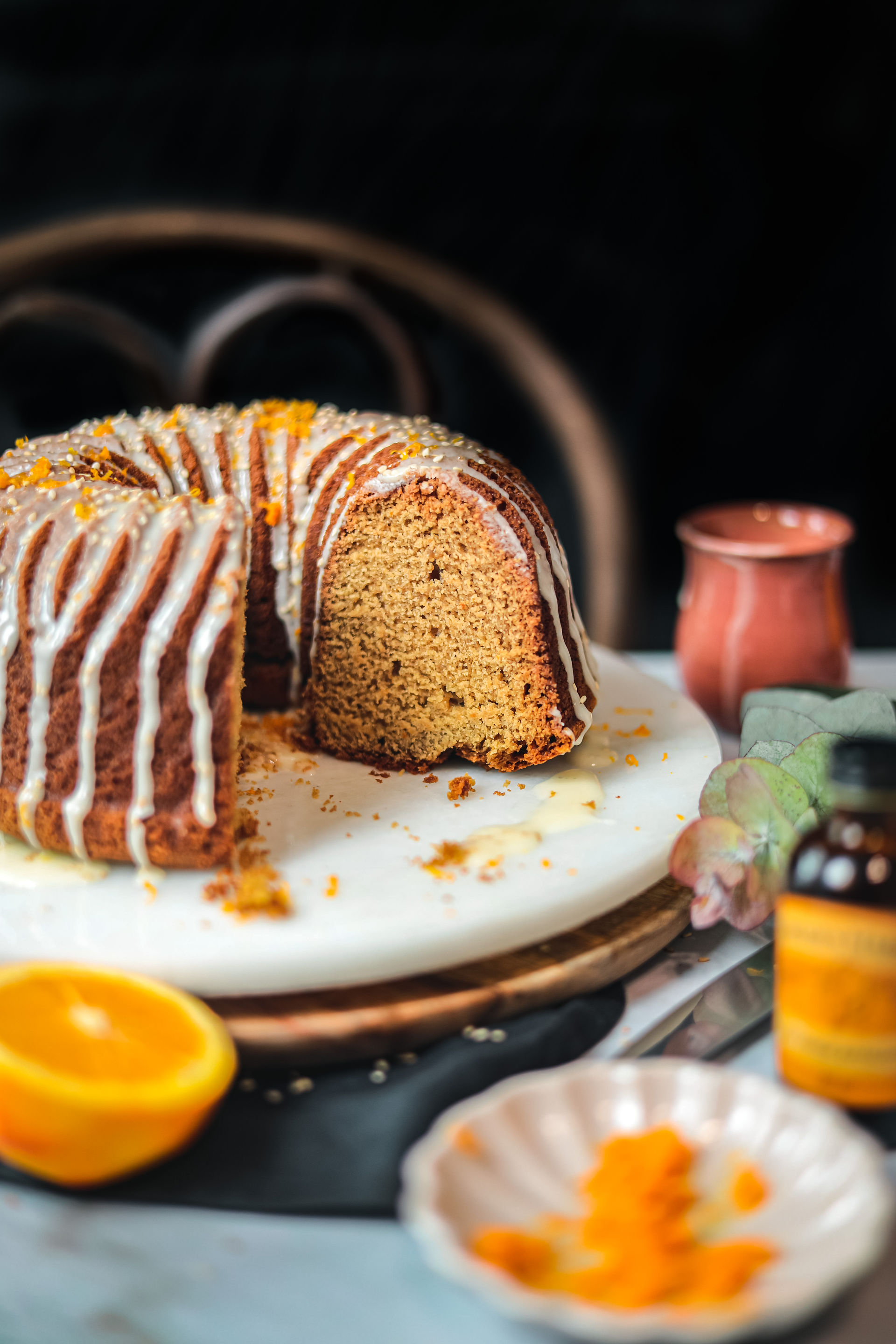 Cake recipes, orange tahini cake recipe