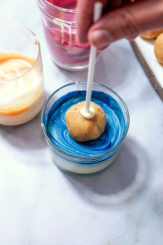 συνταγές για κέικ, συνταγή cake pop με χρώμα