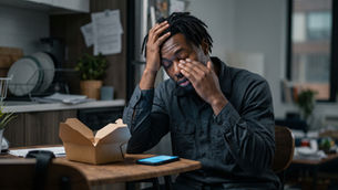 exhausted man