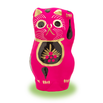 高崎招き猫 ピンク（小） | アトリエガング ATELIERGANGU