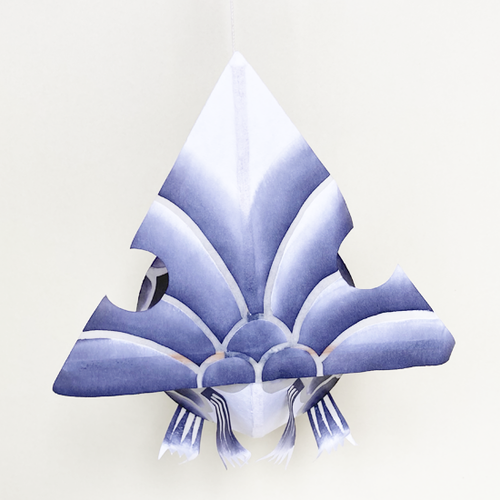 金魚ねぷた 4寸 灰 | アトリエガング ATELIERGANGU