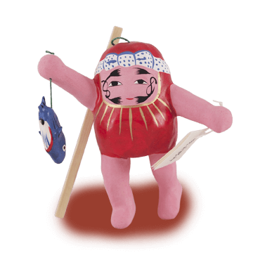 浜松張子 酒買いだるま 赤(カツオ)