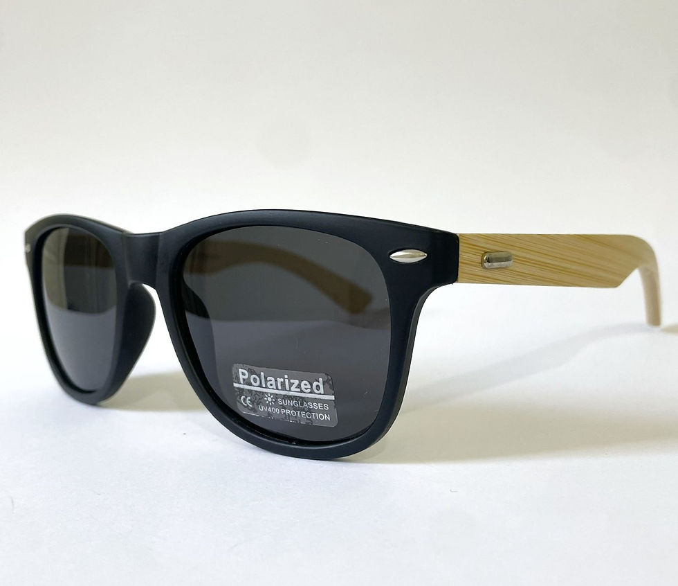 Miniatura: Óculos de sol bambu 2204 preto fosco