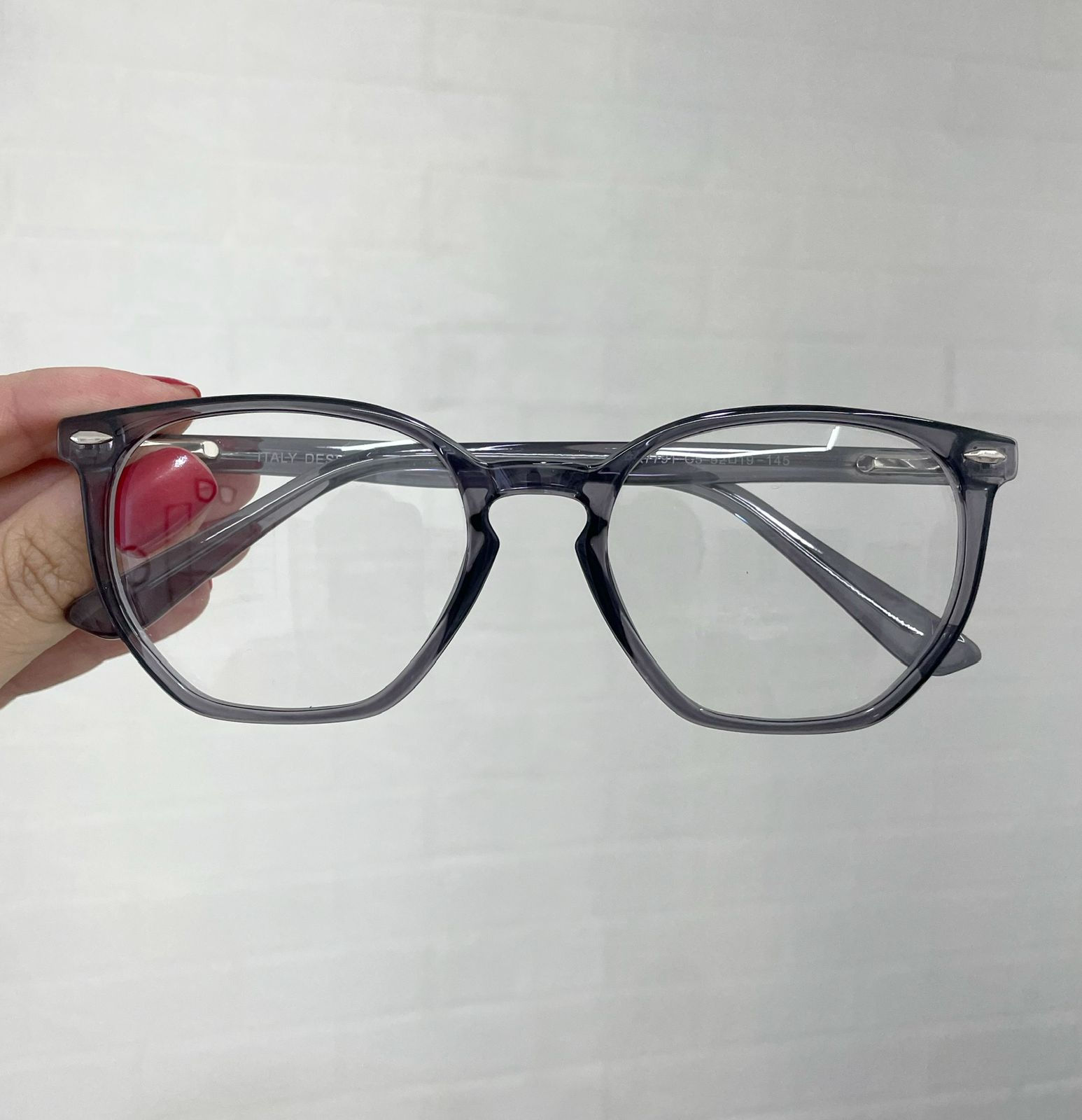 Armação 7791 cinza transparente