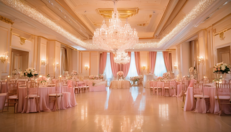 Romantic ball night for bridal couples
