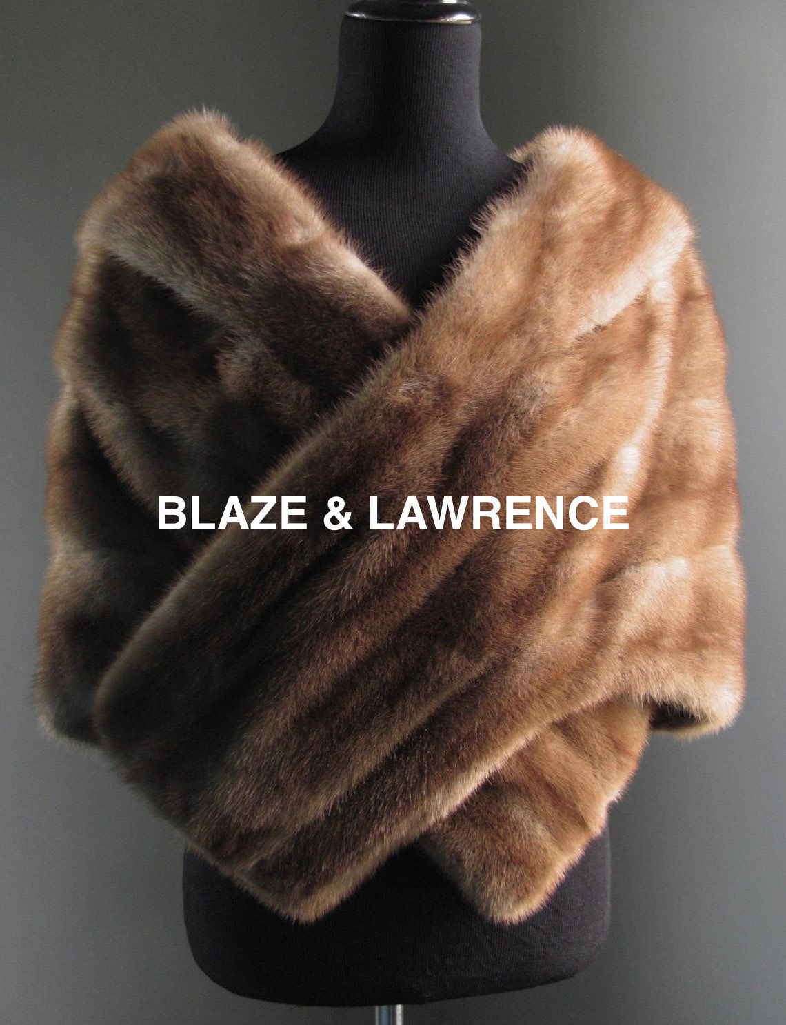 Luxury Genuine Brown Mink Fur Stole