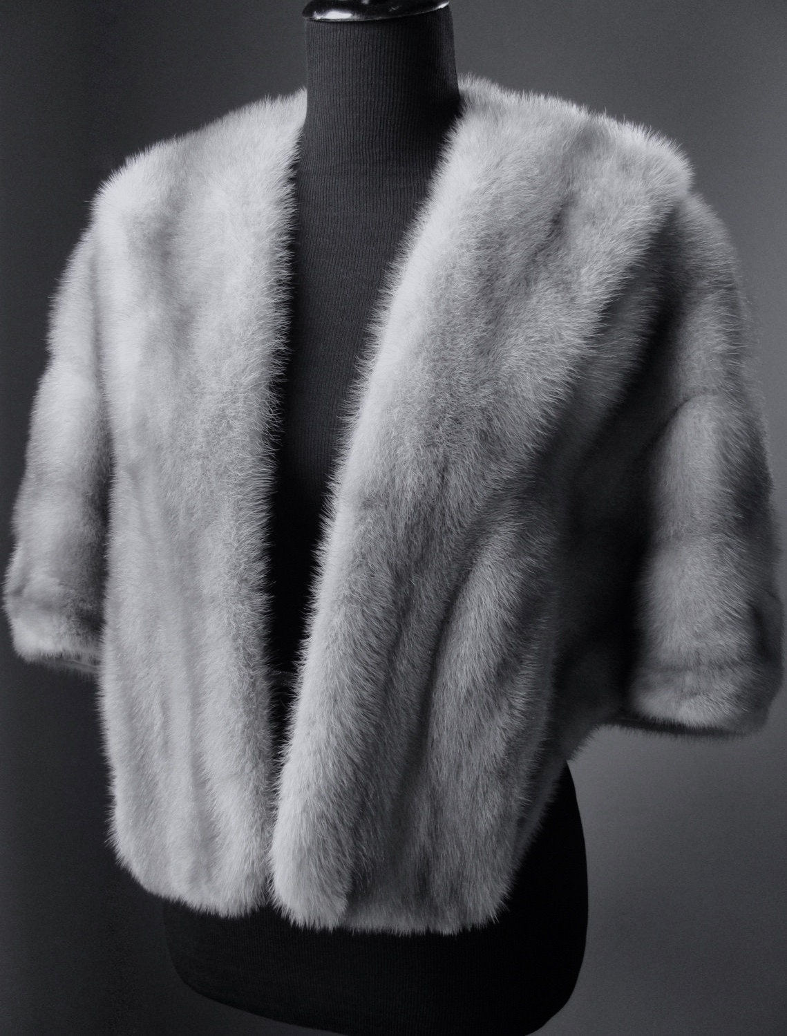 Luxury Grey Mink Fur Stole