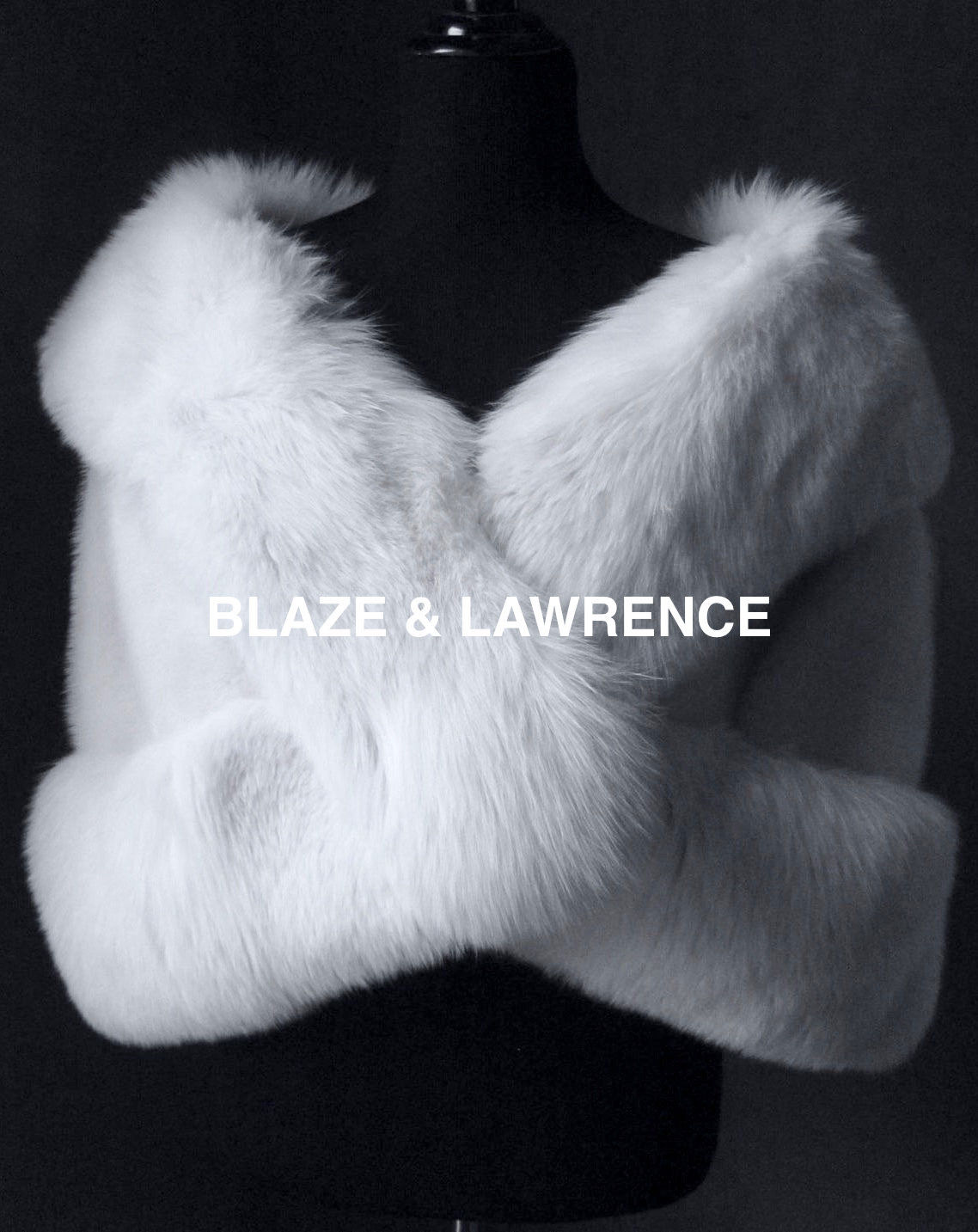 Luxury Genuine White Mink & White Fox Fur Wrap