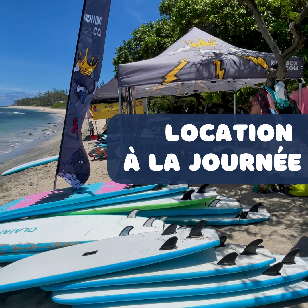 location planche de surf à la journée
