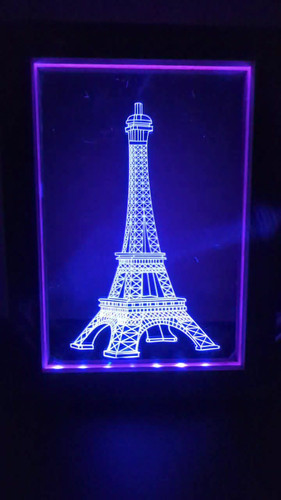 Solid Wood LED lighted Photo Frame (7 colors) | Crafty Knights