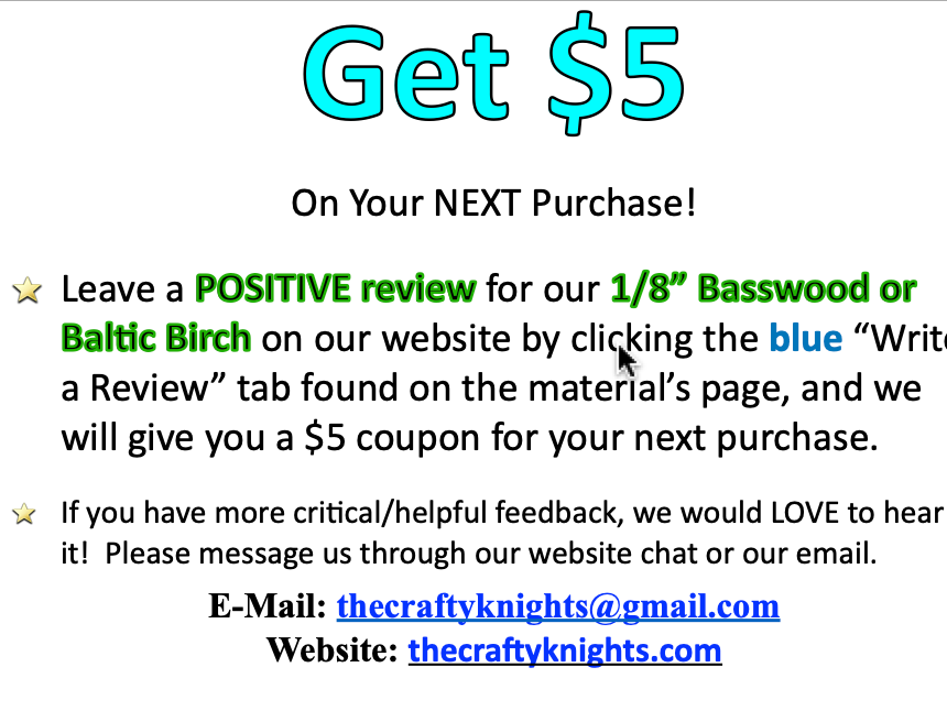 Thumbnail: SS - 1/8" Basswood (~11.75" x 19.625")