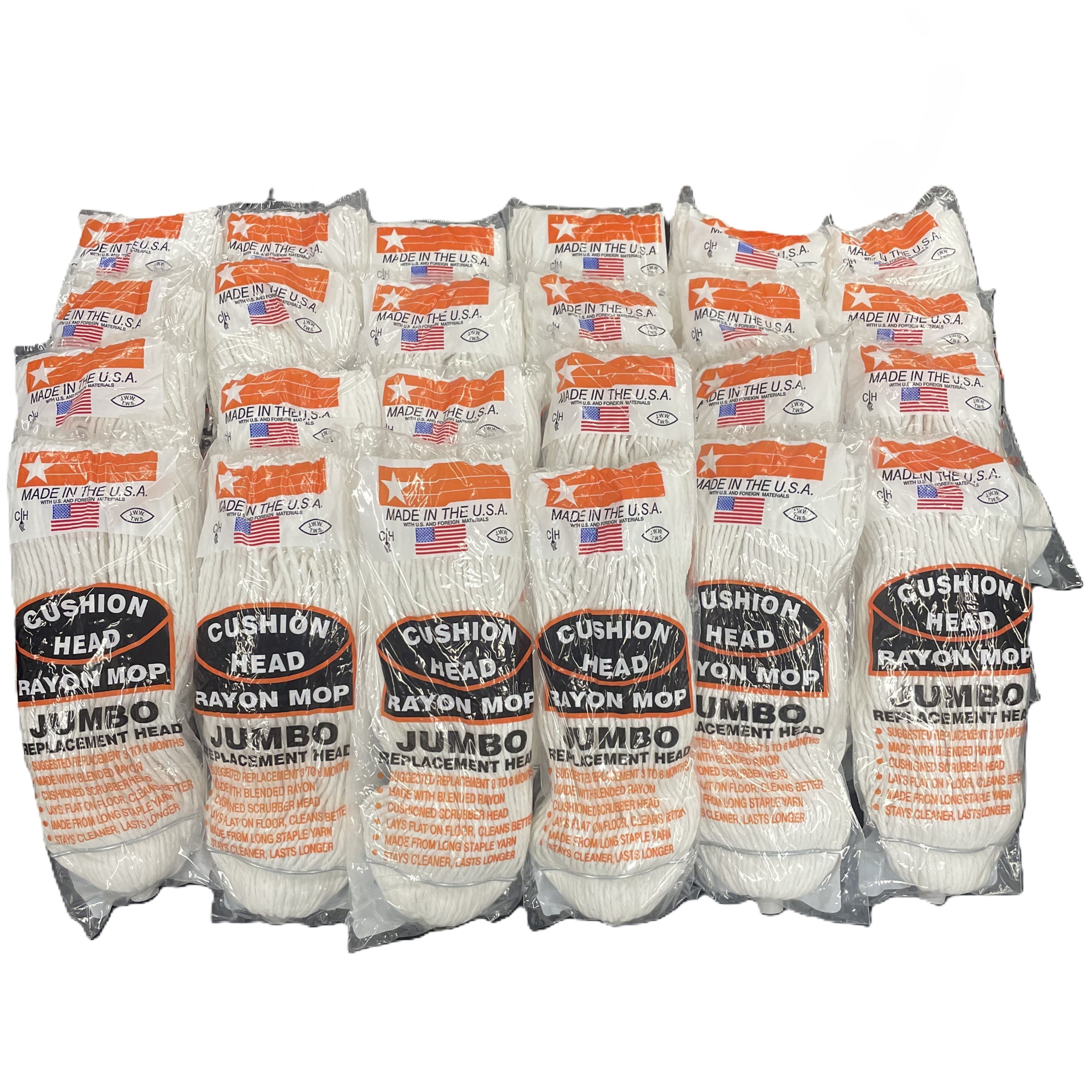 24 Pack Rayon Mop Replacement Heads