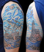 shipwreck lighthouse fleur de lis