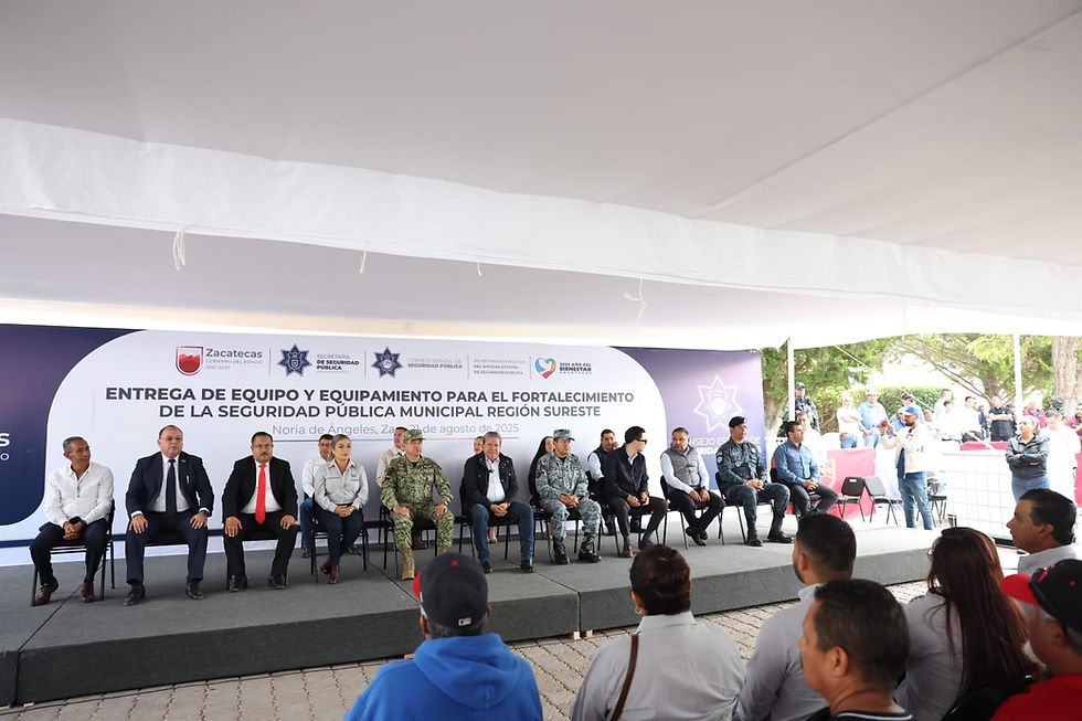 Entrega Gobernador David Monreal equipamiento a corporaciones de seguridad de región sureste por más de 81.2 mdp
