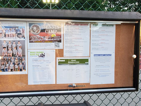 Tennis Court Message Board is HERE!
