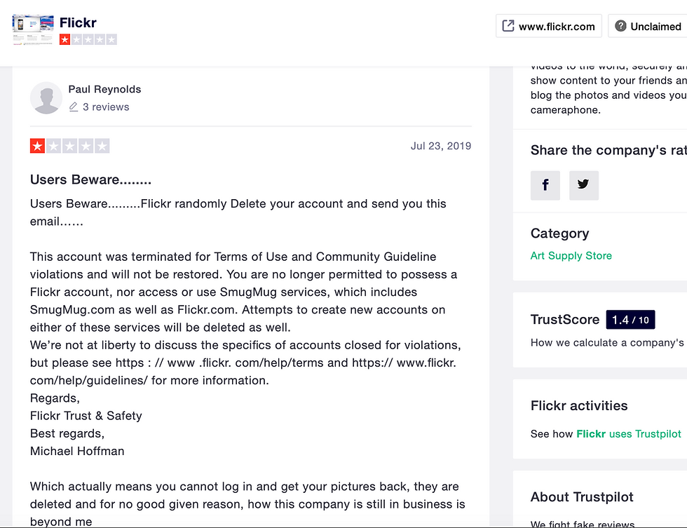 SNS Review #2: FACEBOOK and Flicker's PURGE of Different Voices