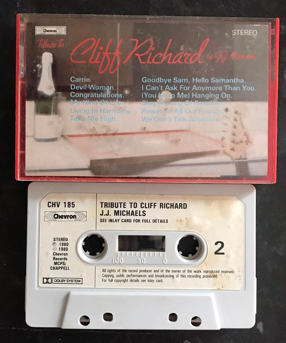 Tribute To Cliff Richard By J.J Michaels, Chevron, CHV 185, Vintage Cassette