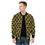 Thumbnail: Unisex All Over Print Zip Bomber Jacket Westwood Squiggles Pattern Gold on Black