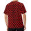 Miniature : Unisex All Over Print T-shirt, Westwood, Squiggles, Pattern, Black Squiggle on Red background