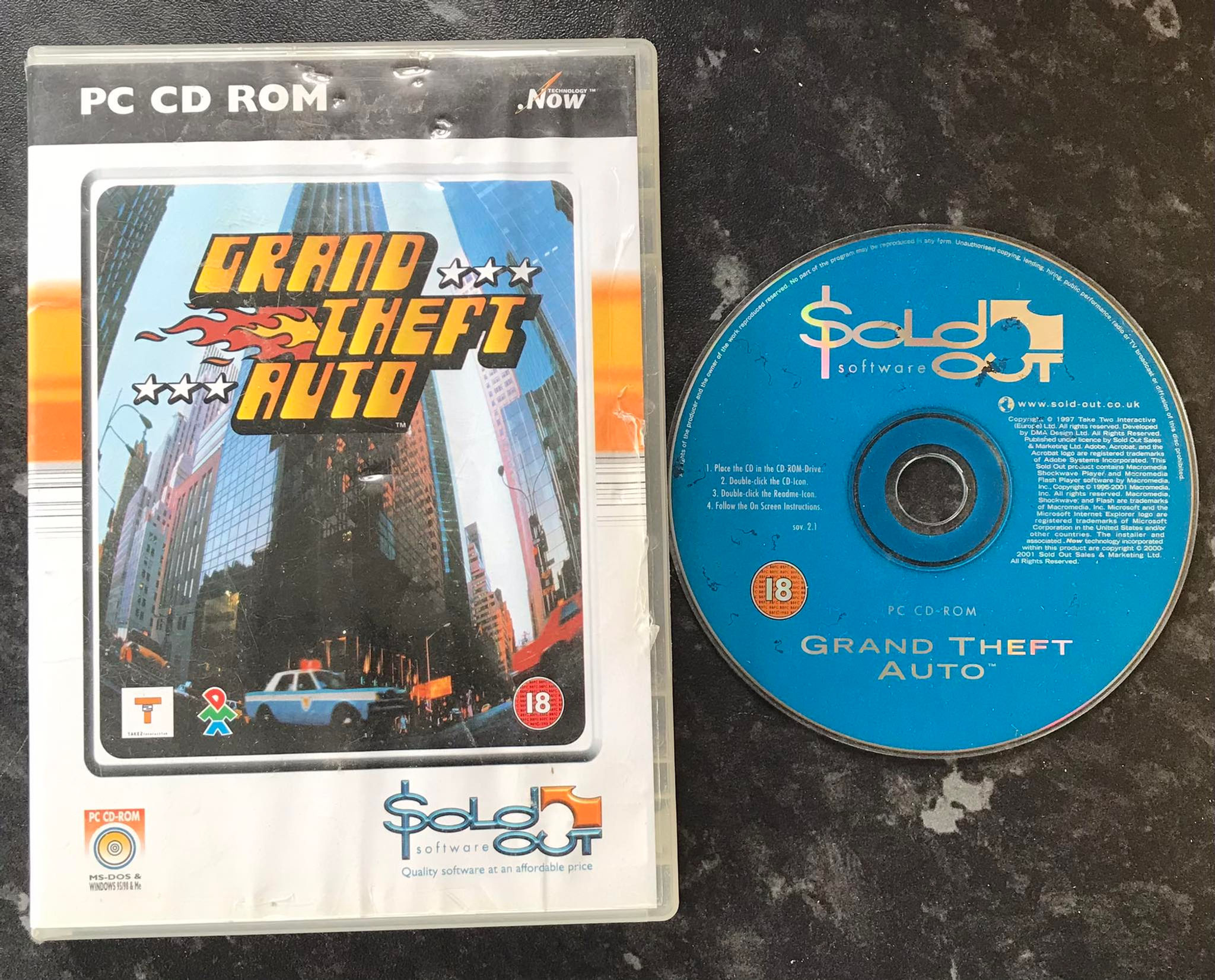 Grand Theft Auto, Sold Out Label, UK, Pal, PC Game