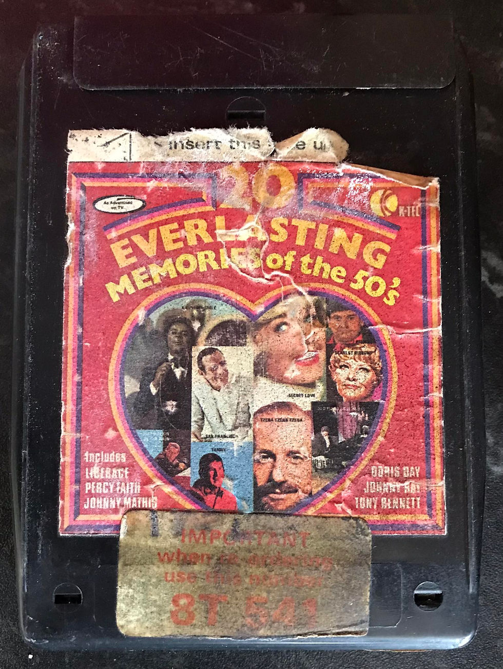 8 Track Stereo, 20 Everlasting Memories of the 50's Cartridge, K-Tel, NE-491, Vintage 8 Track