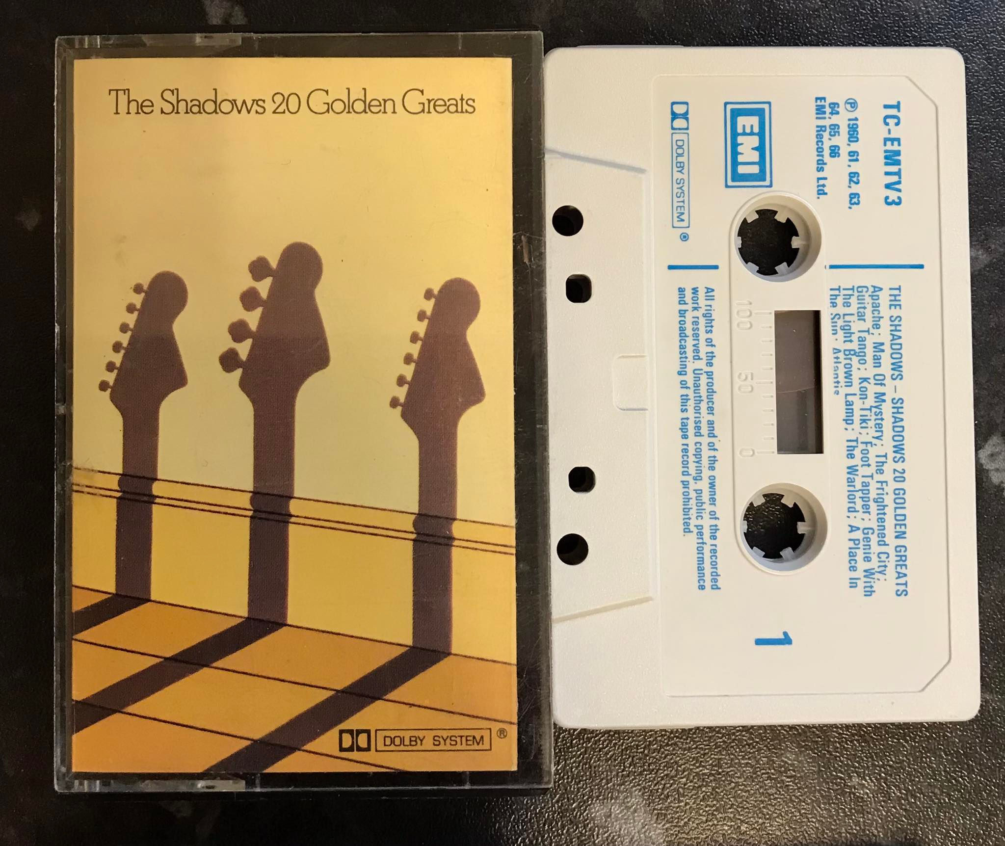 The Shadows, 20 Golden Greats Album, EMI, TC-EMTV 3, Vintage Cassette