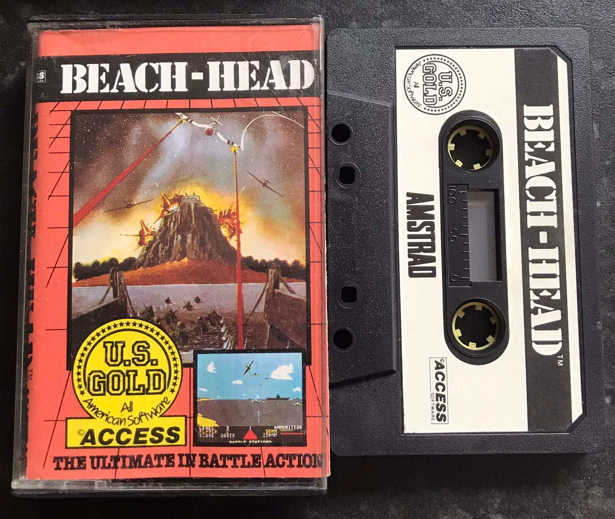 Beach Head, US Gold, Access, Amstrad 464 Game