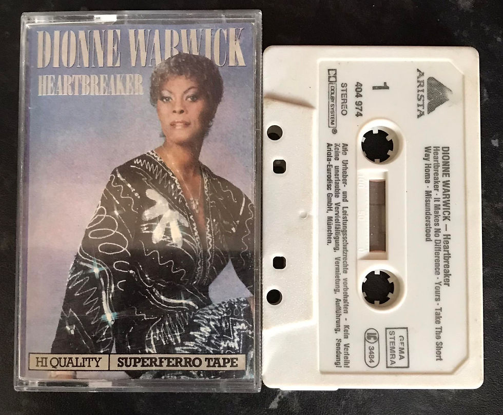 Dionne Warwick, Heartbreaker album, Arista, 404 974, Vintage Cassette