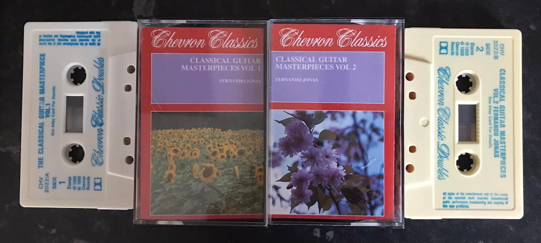 Classical Guitar Masterpieces Vol 1 and 2, Fernando Jonas, CHV 2022A/B, Vintage Cassette