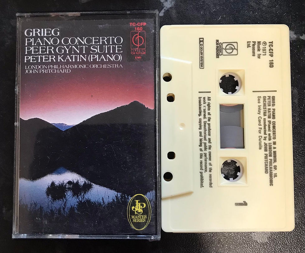 Grieg, The Piano Concerto, Peer Gynt Suite, Peter Katin, TC-CFP 160, 1971, Vintage Cassette