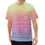 Miniature : Unisex All Over Print T-shirt, Westwood, Squiggles, Pattern, Rainbow V2, Pride Rainbow Squiggles on White Background