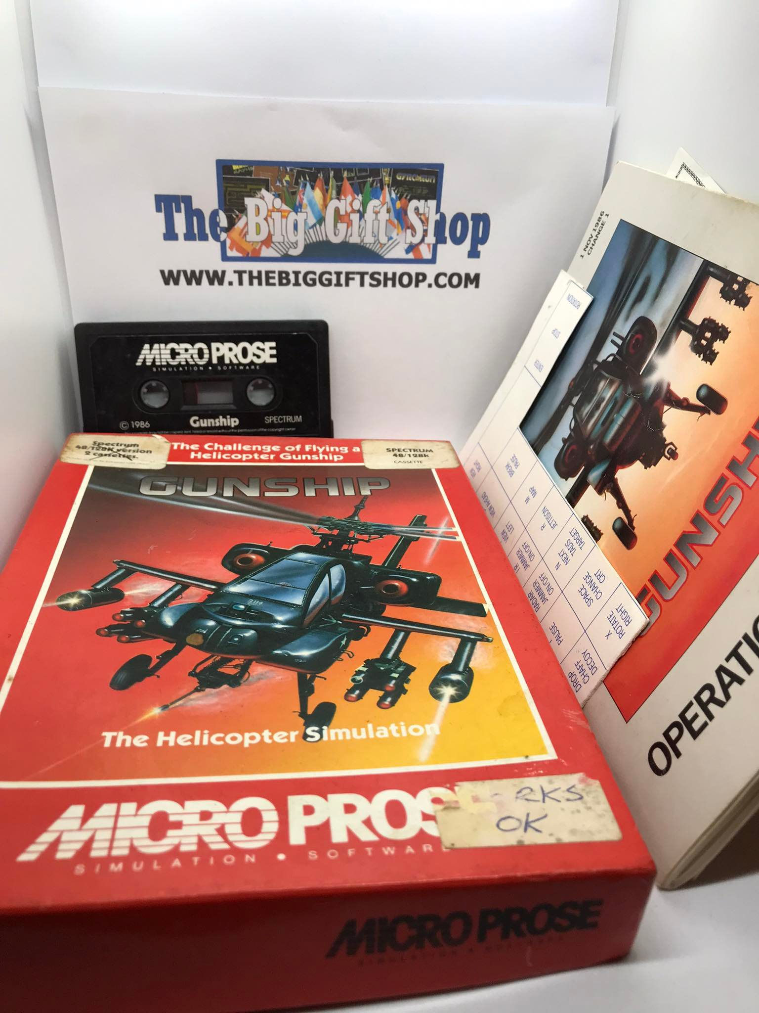 Gunship, 48k (Tested Working), ZX Spectrum by Microprose Software