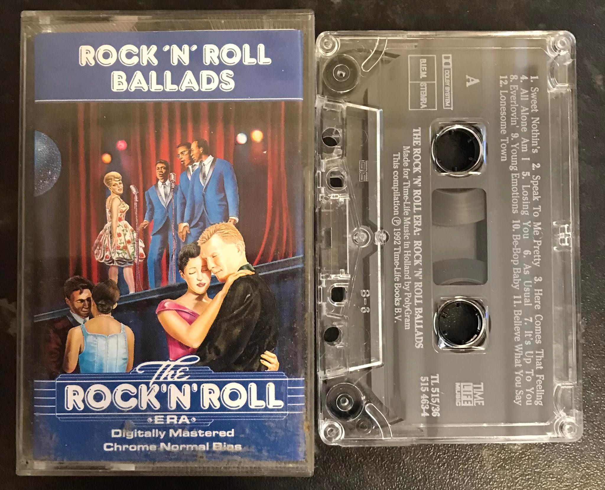 Rock 'n' Roll Ballads Album, The Rock 'N' Roll Era, Time Life Music, TL 515/36, Vintage Cassette
