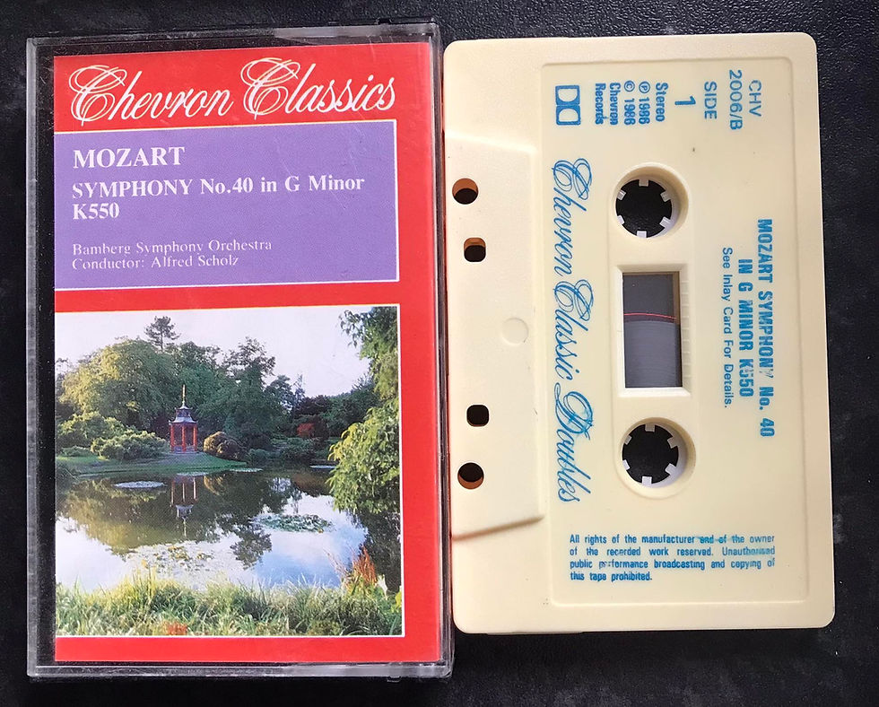 Mozart Symphony No 40 In G Minor K550, Chevron Classic Doubles, CHV 2006/B, Vintage Cassette
