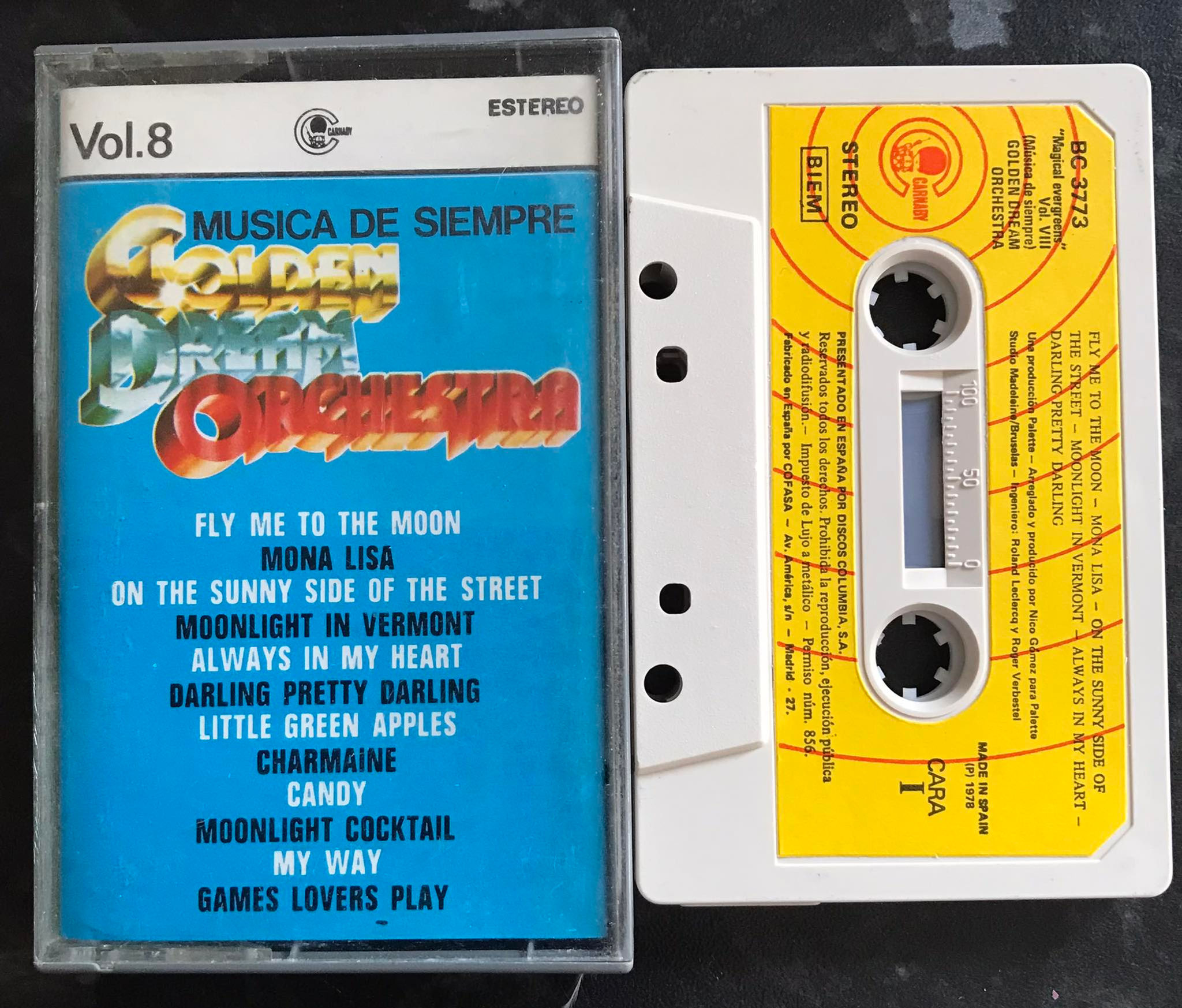 Golden Dream Orchestra, Musica De Siempre, Volume 8, bc 3773, Vintage Cassette