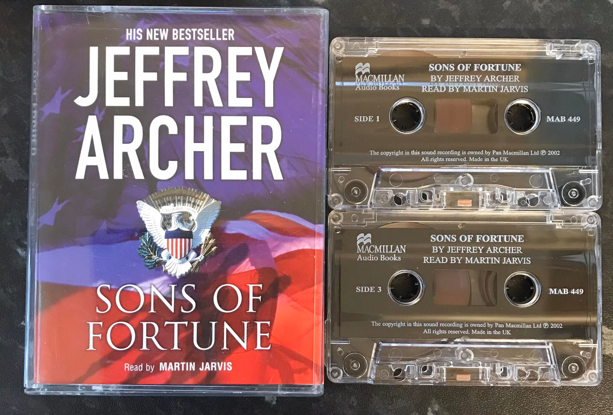 Sons of Fortune Audiobook, Jeffrey Archer, MAB 449, Vintage Cassette