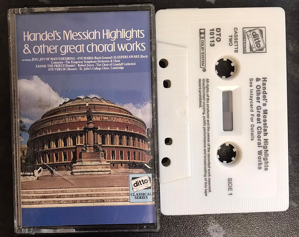 Handel's Messiah Highlights and Other Great Choral Works, Cassette Two, Ditto, DTO 10113, Vintage Cassette