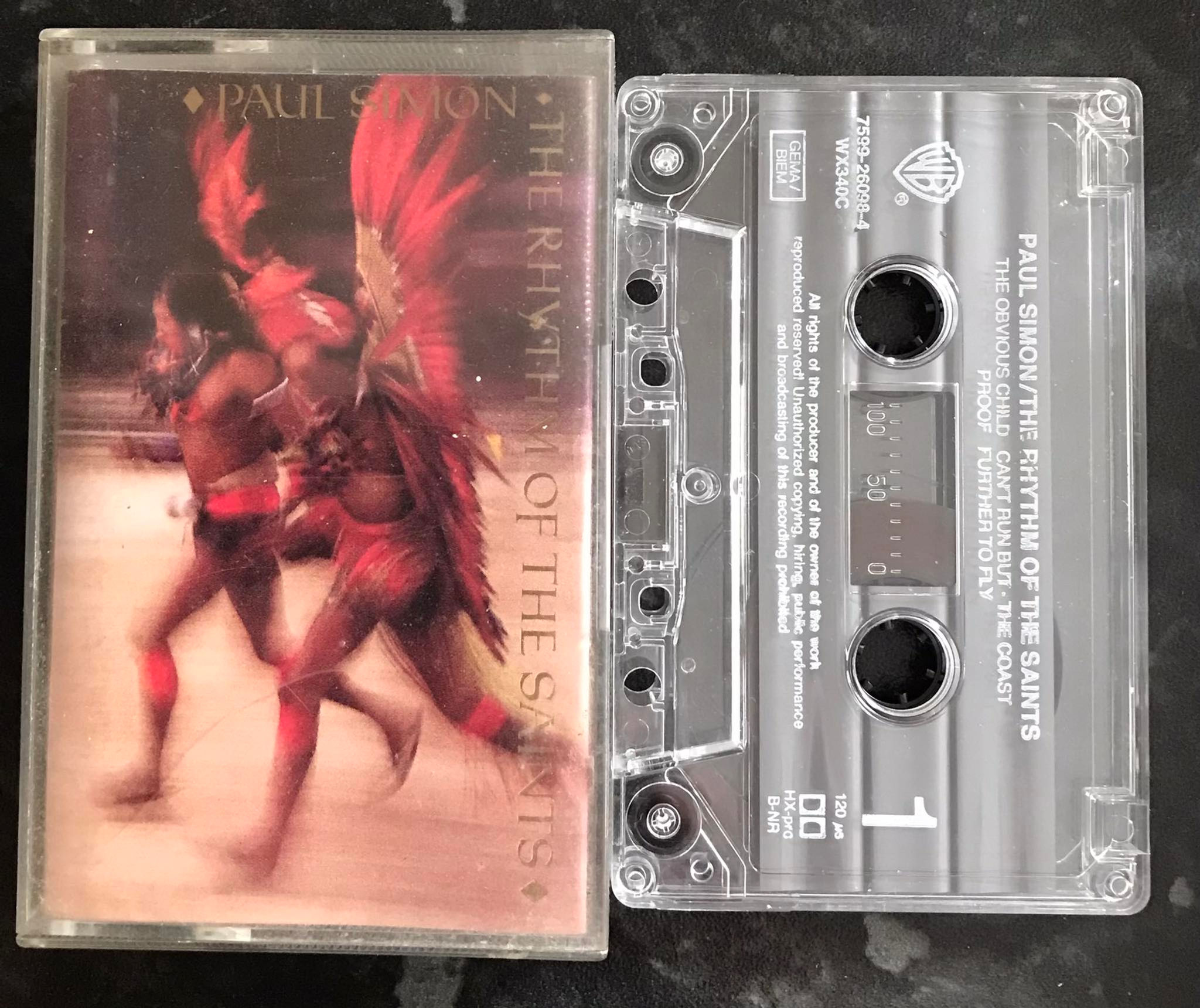 Paul Simon, The Rythym Of The Saints Album, Warner Bros. Records, 7599-26098-4, WX 340 C, Vintage Cassette
