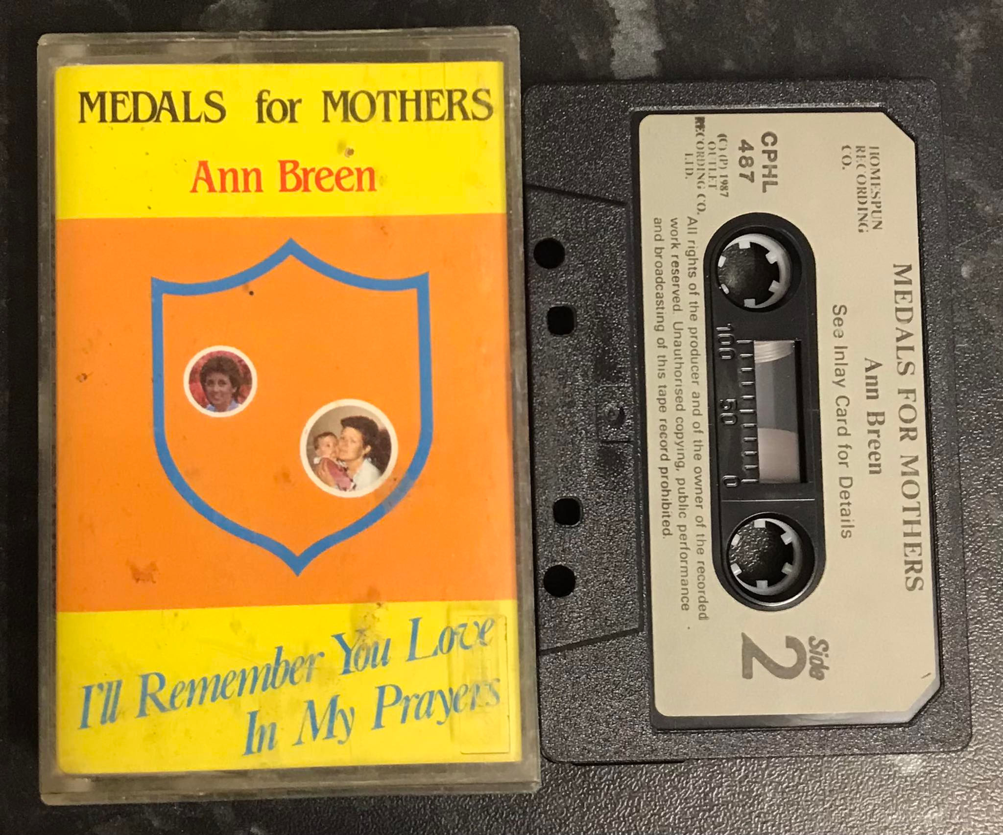 Ann Breen, Medals for Mothers Album, I'll Remember you love in my prayers, CPHL487, HOMESPUN RECORDINGS, Vintage Cassette