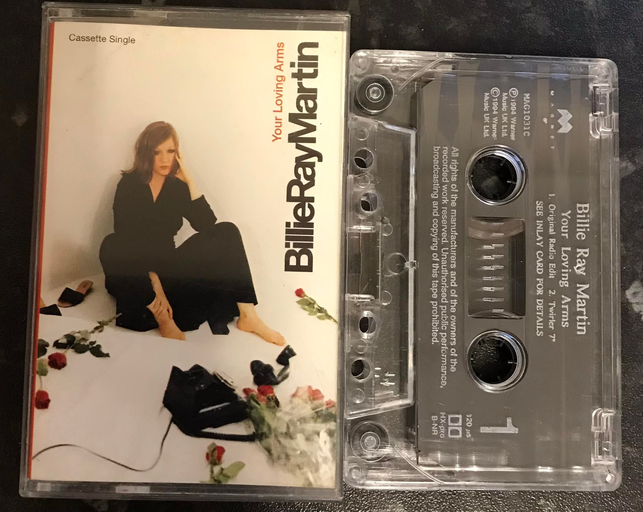 Billie Ray Martin, Your Loving Arms Single, Magnet, MAG1031C, Vintage Cassette