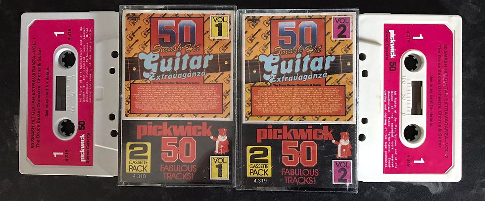 50 Smash Hit Guitar Extravaganza double album, Vol 1 and 2, Pickwick International, 4-319, Vintage Cassette