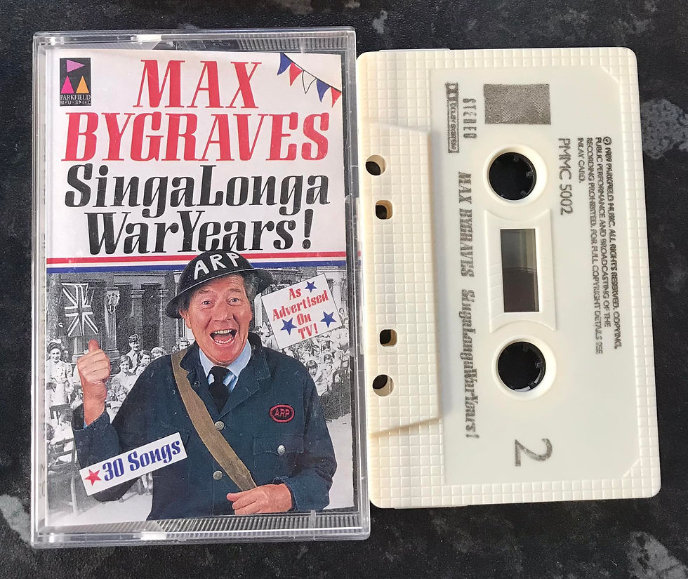 Max Bygraves, Singalonga Waryears! Album, parkfield, pmmc 5002, Vintage Cassette