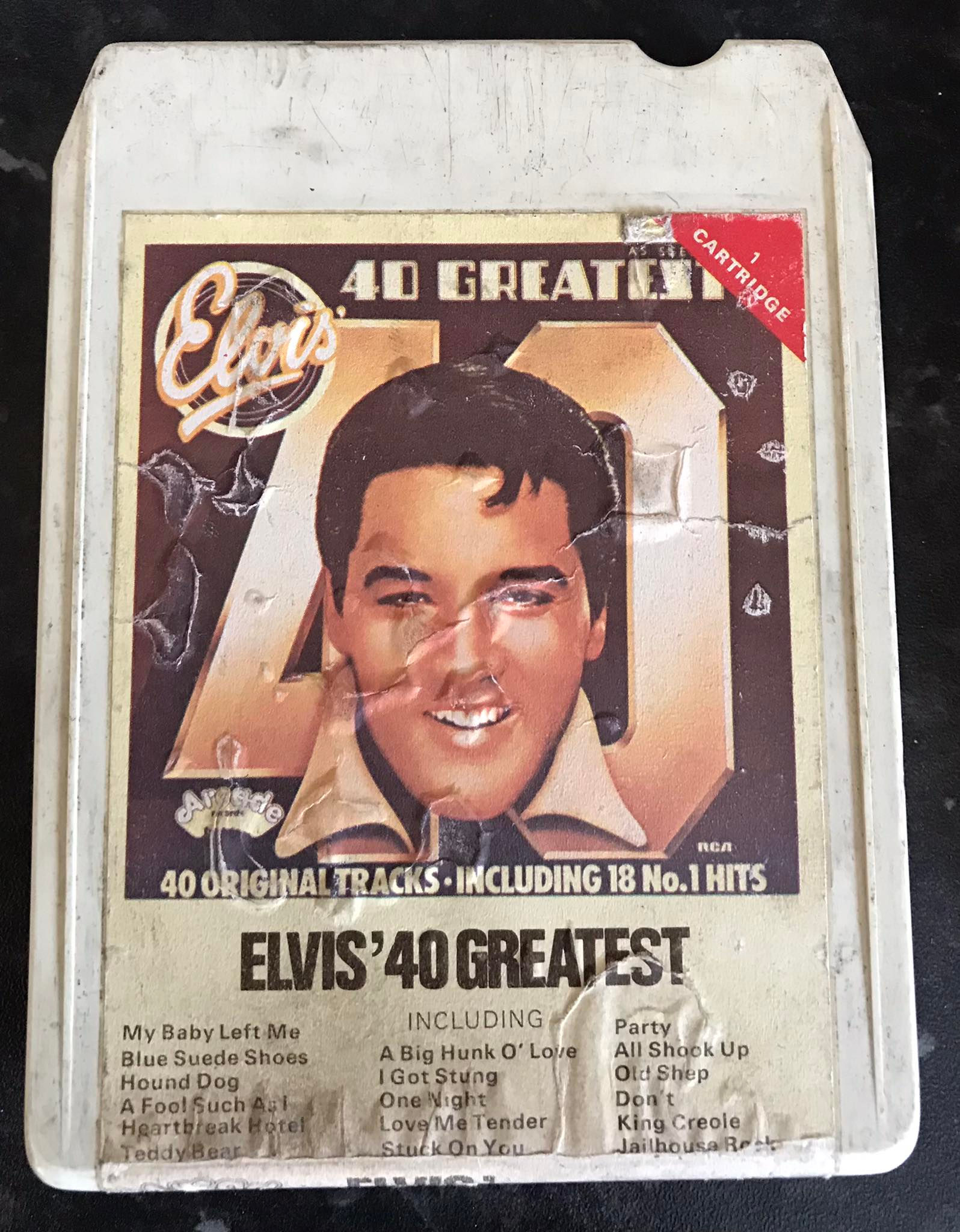8 Track Stereo, Elvis' 40 Greatest Cartridge 1, Arcade, ADE CA 12, Vintage 8 Track