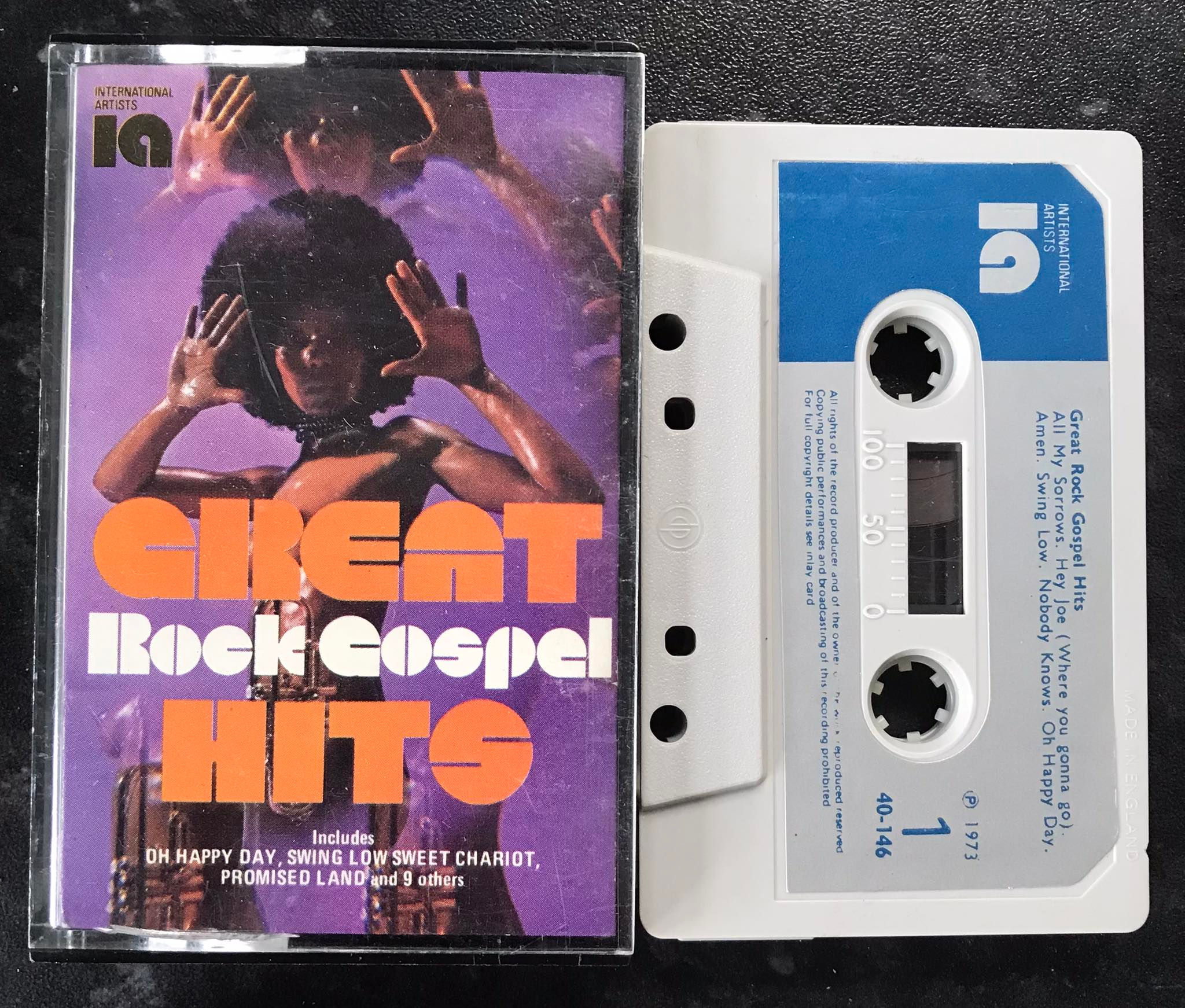Great Rock Gospel Hits Album, Arrowtabs Limited, 40-146, Vintage Cassette