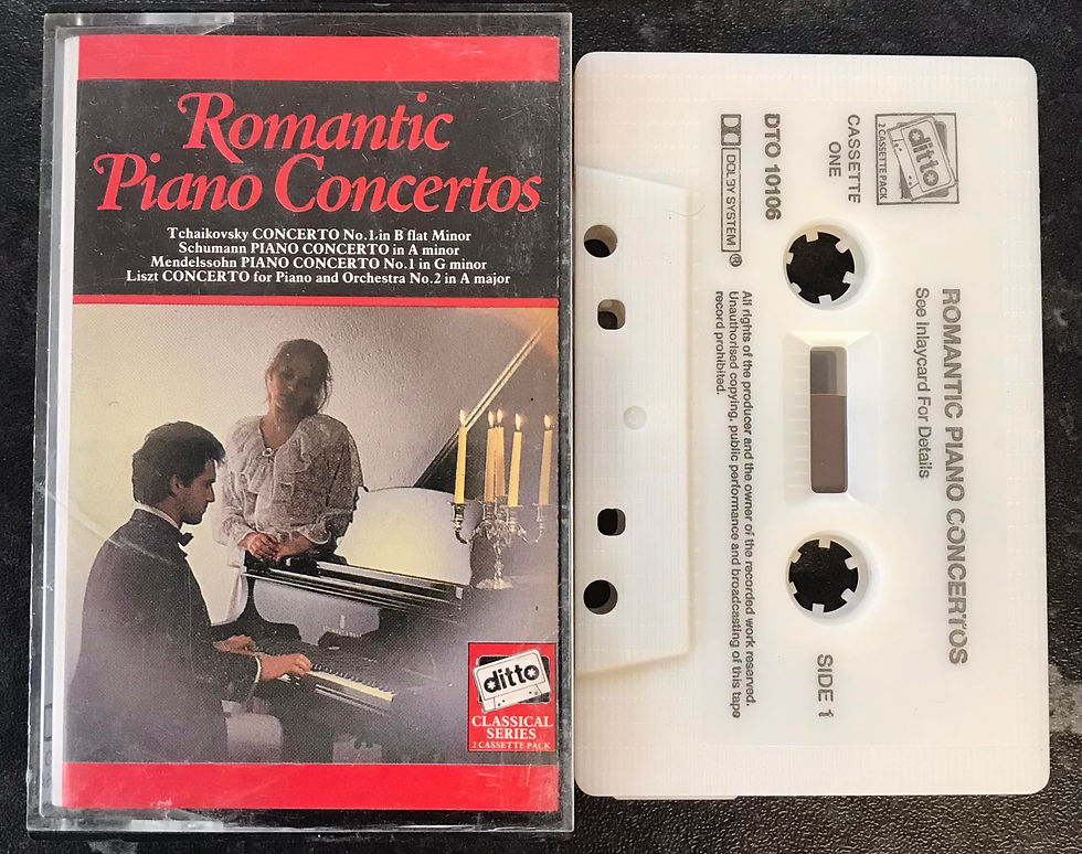 Romantic Piano Concertos Cassette One, Ditto, DTO 10106, Vintage Cassette